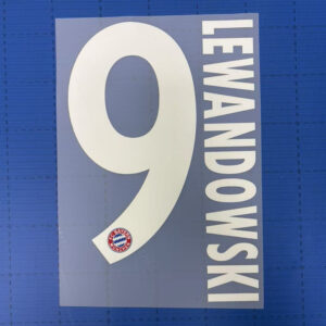 Bayern Munich 2016/17 9 LEWANDOWSKI white soccer number