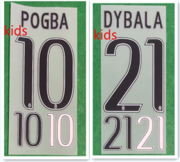 Kids 2015 2016 Juventus football POGBA DYBALA soccer number height 22.8cm
