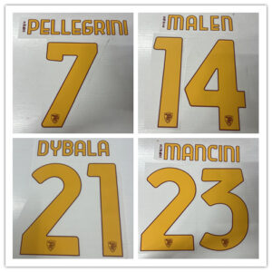 2026 2027 Rome home football star DYBALA PELLEGRINI MANCINI Roma soccer number