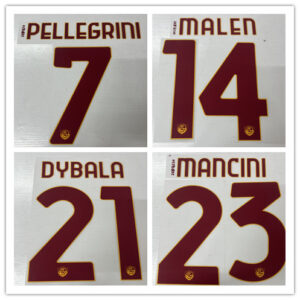 2026 2027 Rome away football star DYBALA PELLEGRINI MANCINI Roma soccer number