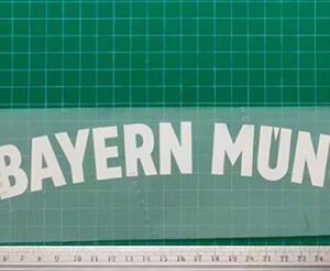 sponsor Bayern Munich football AD BAYERN MÜNCHEN back advertisement （width 33cm，letter high 3cm）